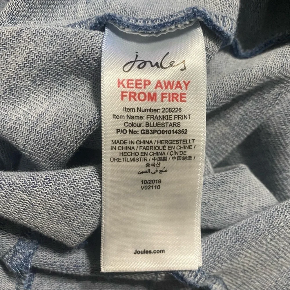 Joules Blue Star Frankie Print Snap Bitton Romper
